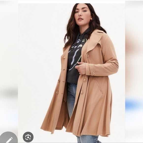 🍁🍂RED NWOT TORRID 2X TRENCH COAT - Picture 2 of 5